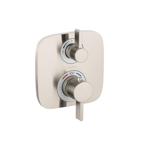 Hansgrohe صنبور دش ترموستاتيكي حديث من هانسغروهي إيكوستات إي مع تحكم في درجة الحرارة ومحول في النيكل المصقول، 15708821 - Image 5