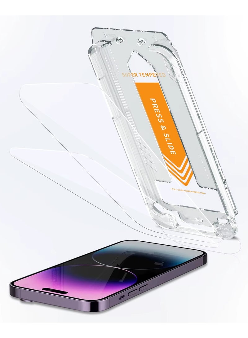 blupebble iPhone 16 Pro Max Screen Protector 6.9 inch 2.5D with Applicator Easy Installation Graphene Rock Series Tempered Glass,  Scratch Resistant, Anti-Fingerprint, Bubble Free, Case Friendly, 9H Tempered Glass Film - Image 2