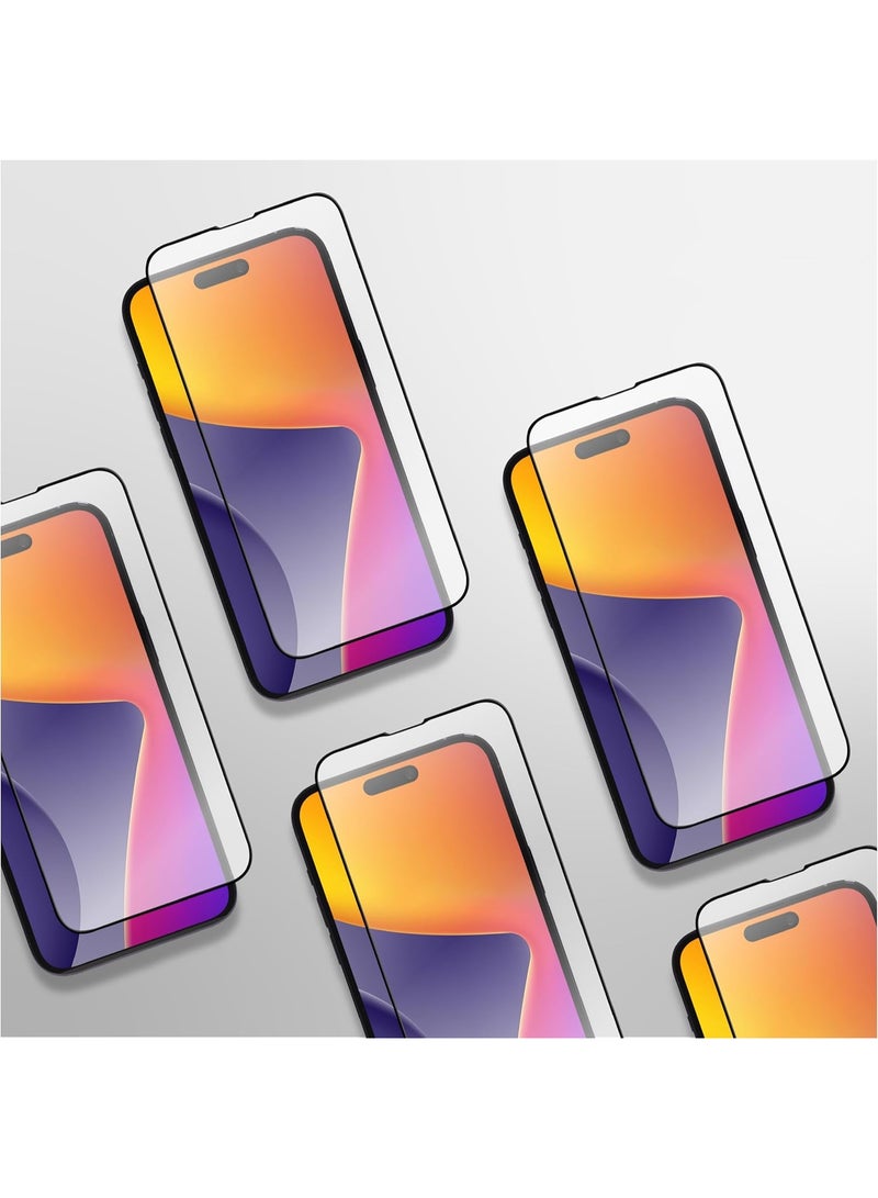 blupebble iPhone 16 Pro Max Screen Protector 6.9 inch 2.5D with Applicator Easy Installation Graphene Rock Series Tempered Glass,  Scratch Resistant, Anti-Fingerprint, Bubble Free, Case Friendly, 9H Tempered Glass Film - Image 5