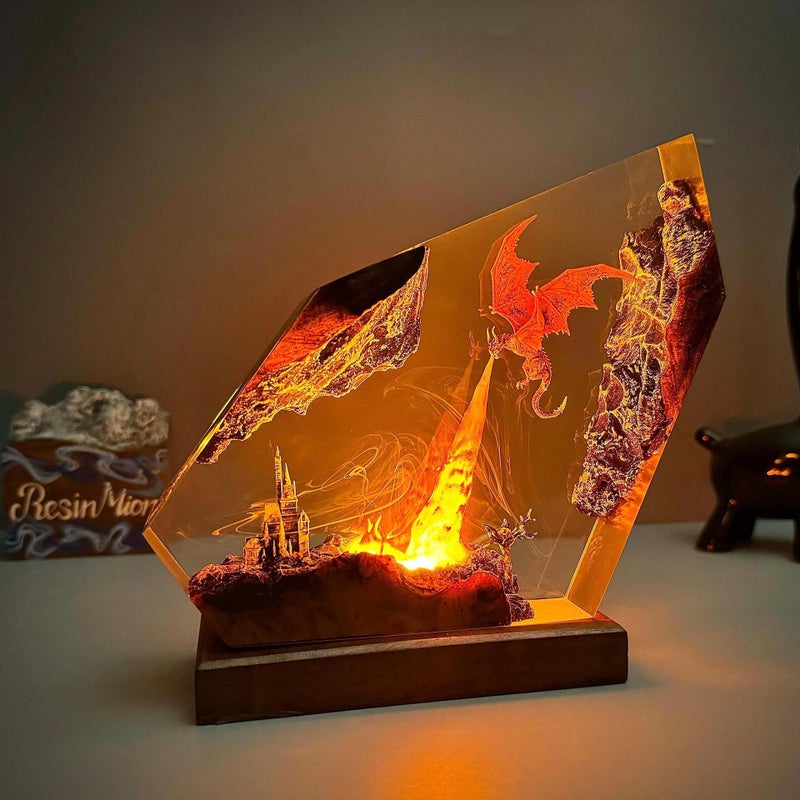 Resin Epoxy Dragon Lamp Halloween Gift - Image 3