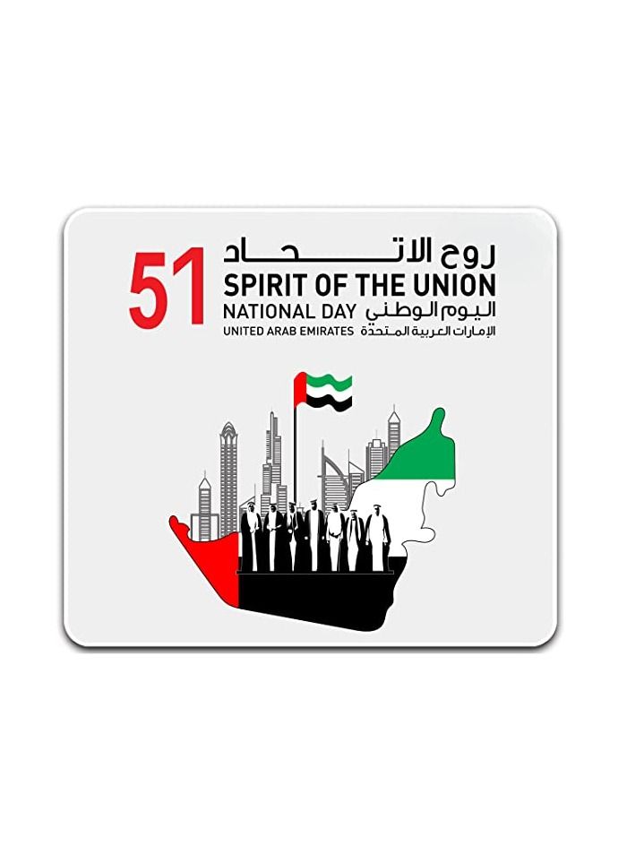 Mouse pad with Printed theme design for Celebrating UAE  National Day or Flag day