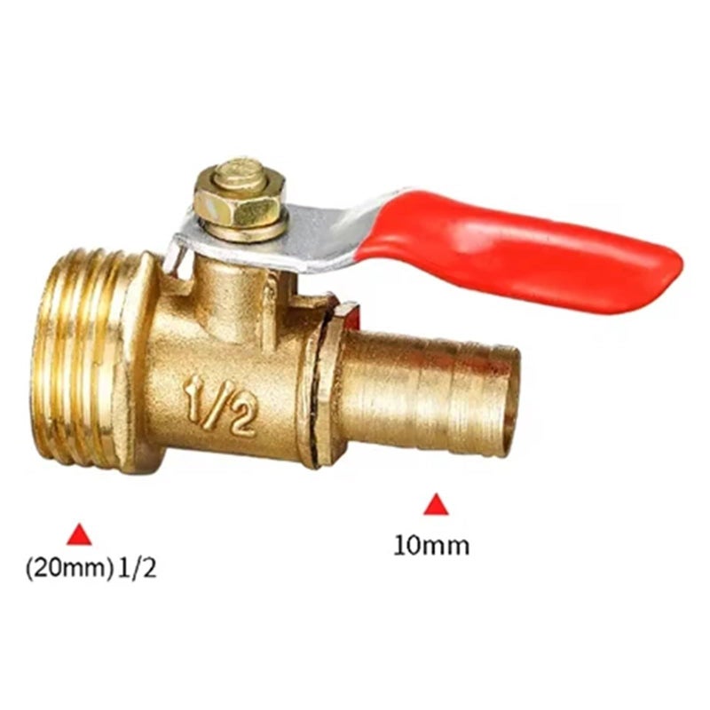 Brass Lever Handle Ball Valve 6pcs 6mm 8mm 10mm 12mm 1 4 3 8 1 2 Inch BSP Male Thread - Image 3