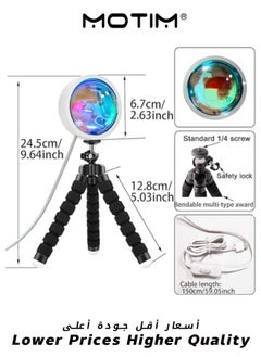 Motim Sunset lamp Projector Sunset Projection lamp Wireless App Control and Remote Control Tripod Sunset Light with Multiple Colors Sunset lamp Bedroom Decor 16 Color Changing and Fade Mode Night Light  - Image 2