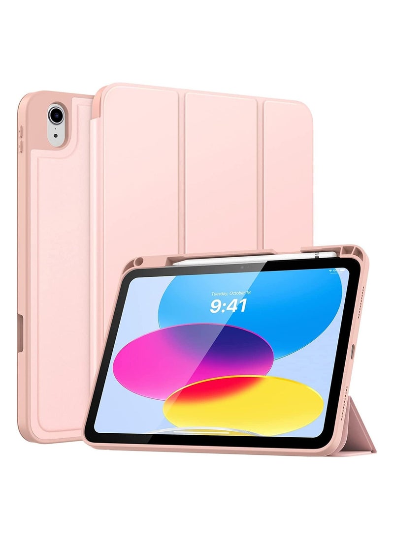 Generic iPad Air 5 Case 2022 iPad Air 4 Case 2020 iPad Air 5th/4th Generation Case 10.9 Inch Lightweight Slim Cover with Translucent Frosted Hard Back Support Touch ID (Pink)  - Image 1