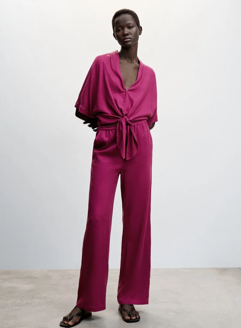 MANGO Wide Leg Pants