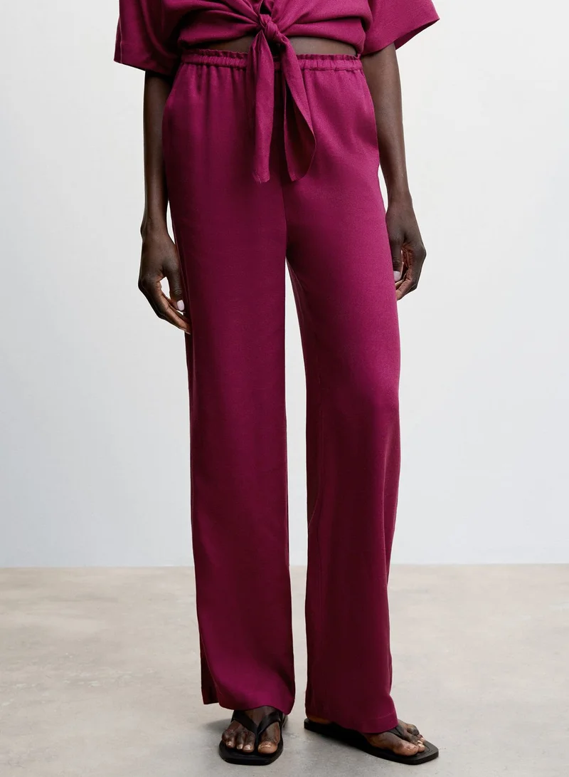 MANGO Wide Leg Pants