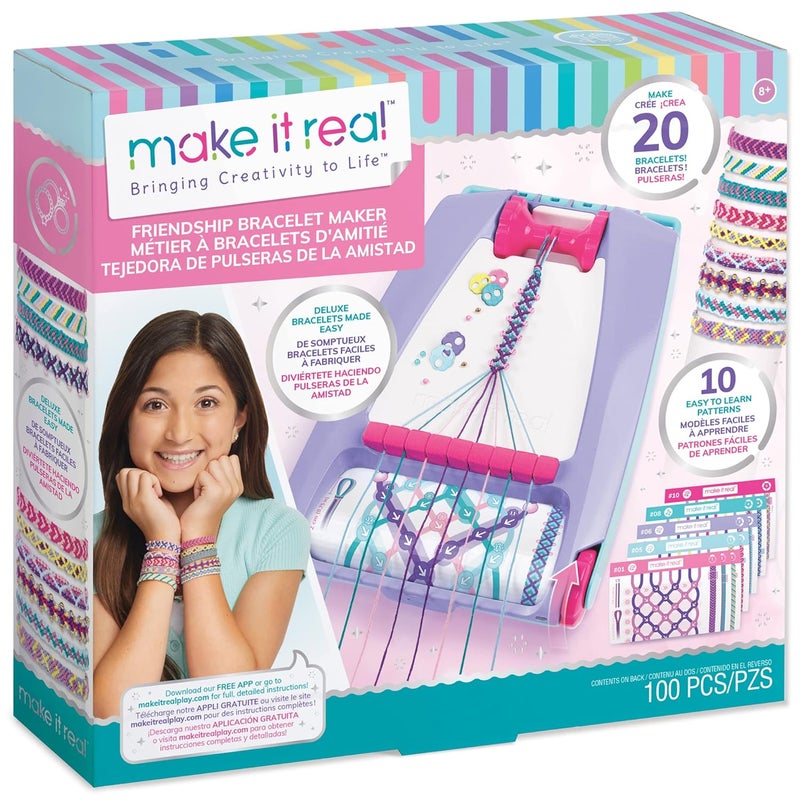 Make It Real مجموعة صنع أساور الصداقة DIY من Make It Real (100 قطعة) - Image 1