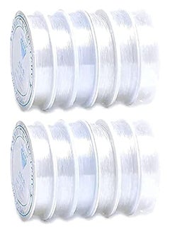 Generic Thickness Clear Elastic Thread, 10M String Roll for Grabmantra Beaded Bracelet Jewelry Making (Elastic Thread 1) 10 Spools  - Image 1