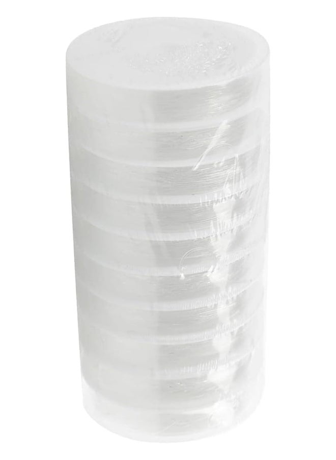 Generic - Thickness Clear Elastic Thread, 10M String Roll for Grabmantra Beaded Bracelet Jewelry Making (Elastic Thread 1) 10 Spools - Image 1
