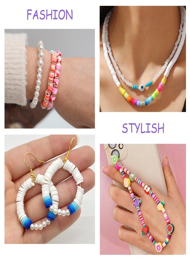 Redtwo 46000 Pcs Clay Beads Friendship Bracelet Making Kit, 196 Colors 9 Boxes Flat Polymer Clay Heishi Beads Set for Jewelry Making with Letter Bead Elastic String, Gifts for Girls 8-12 - Image 5