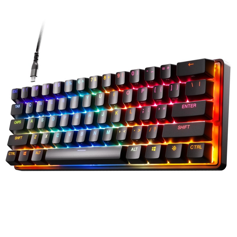 SteelSeries New Apex 9 Mini â€“ HotSwap Optical Mini Keyboard â€“ 60% Compact Design â€“ Optical Switches â€“ RGB Customization â€“ Aluminum Alloy Frame â€“ Double Shot PBT Keycap - Image 1
