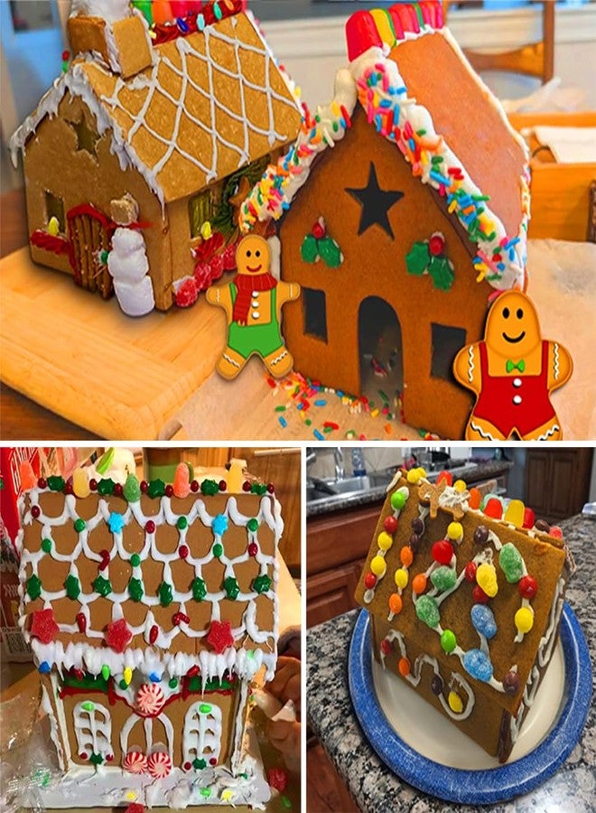 YXChome Gingerbread House Cookie Cutter Set - 3D Christmas Cookie Cutters - 10Pcs Gingerbread House Kit for Christmas, Halloween, Holiday, Winter (Gift Package) - Image 2