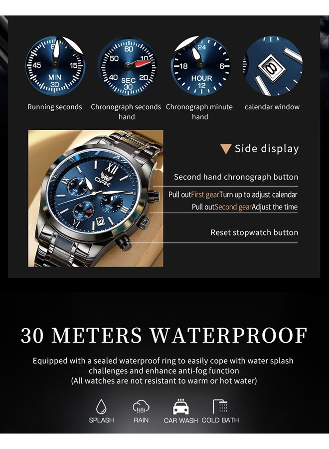 OPK Men'S Watch Waterproof Six-Pin Calendar Multi-Function Quartz Watch 6052 - Image 4
