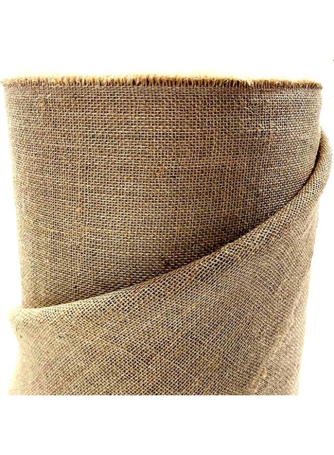 لفافة روبان فاشون من قماش الجوت الطبيعي بعرض 50 سم تُباع بالمتر للمنزل والحديقة (50 سم × 10 م) - Image 1