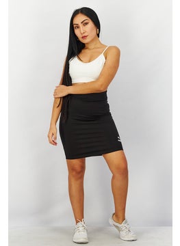 PUMA Women Tight Fit Brand Logo Pull On Mini Skirt, Black  - Image 2