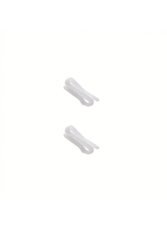 20pcs White Plastic Pinch Pleat Curtain Hooks For Shower Door And Bathroom Decor - Image 4