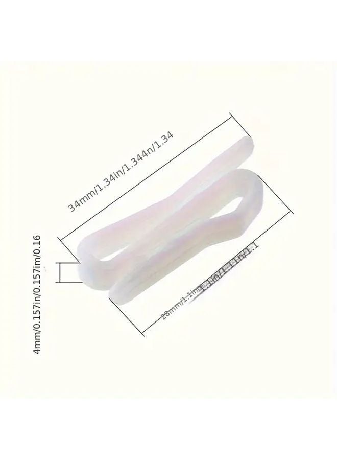 20pcs White Plastic Pinch Pleat Curtain Hooks For Shower Door And Bathroom Decor - Image 3