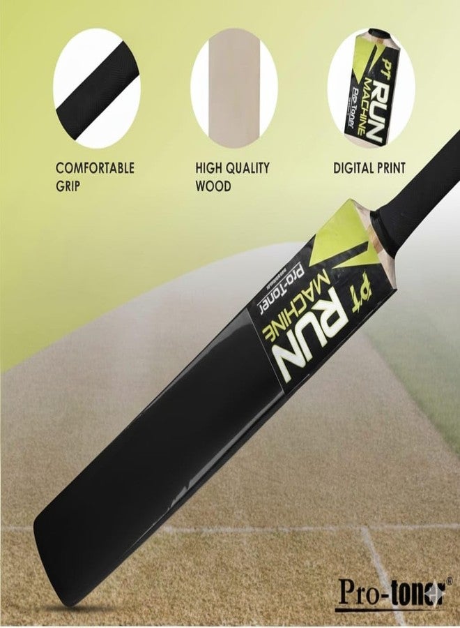 Protoner Wooden Metallic Cricket bat for Tennis bat Play (Black, Full Size,Age12+(34inch)) - Image 3