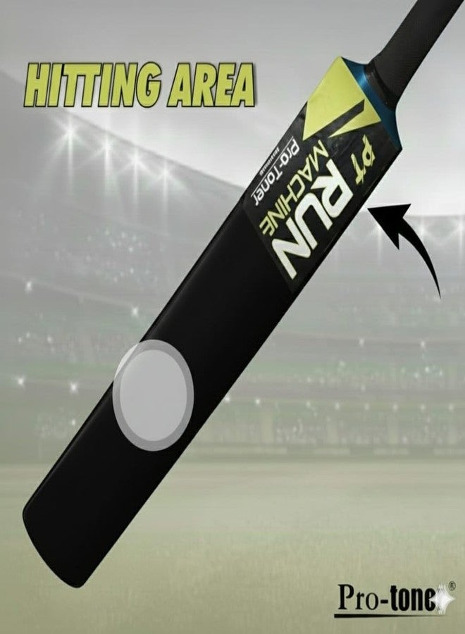 Protoner Wooden Metallic Cricket bat for Tennis bat Play (Black, Full Size,Age12+(34inch)) - Image 2