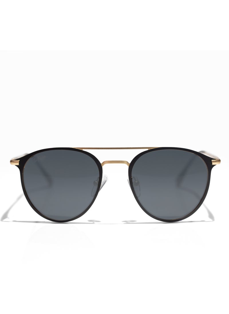 selfie Selfie Polarized Black Lense Black Metal Frame Sunglasses, SE8260-C3  - Image 1