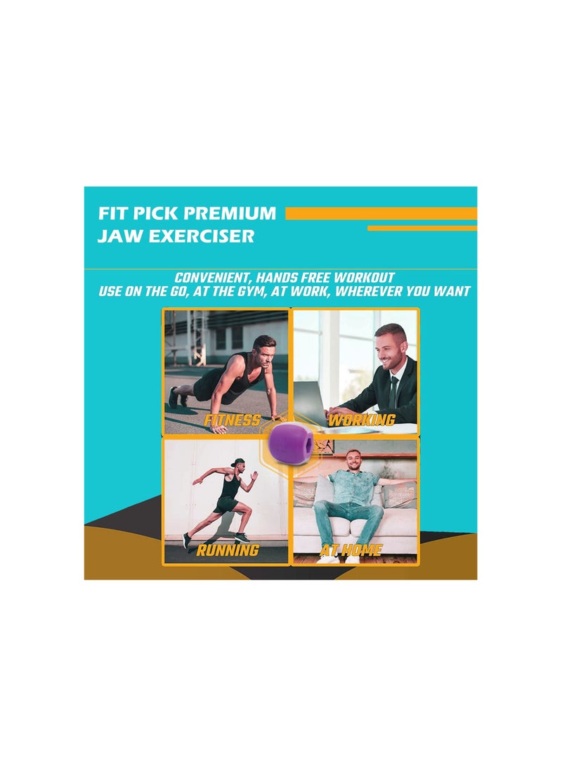 FIT PICK أداة تمرين الفك للرجال والنساء، تنغيم الوجه والفك والرقبة، أداة تمرين الفك تساعد في تحديد خط الفك، أداة تمرين الفك تساعد في تقليل التوتر والرغبة، أدوات تحديد خط الفك للرجال والنساء، شكل الفك - Image 4