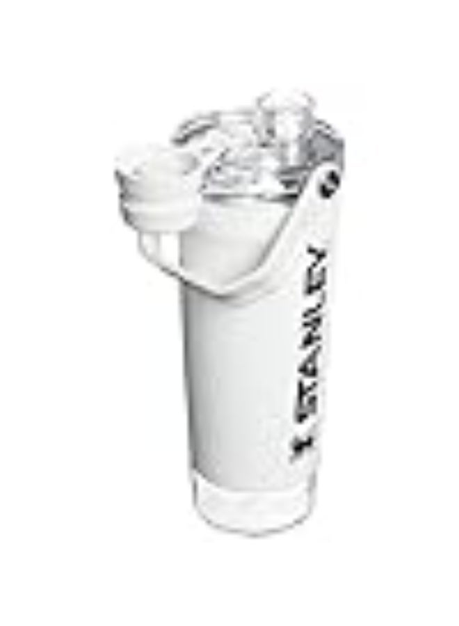 Stanley Activate Shaker Bottle 20 oz | Leakproof Insulated Stainless Steel Shaker Cup | Base Storage and Twist On Fast Flow Lid | Protein Shakes and Pre Workout Powder | BPA-Free | Chalk - Image 2
