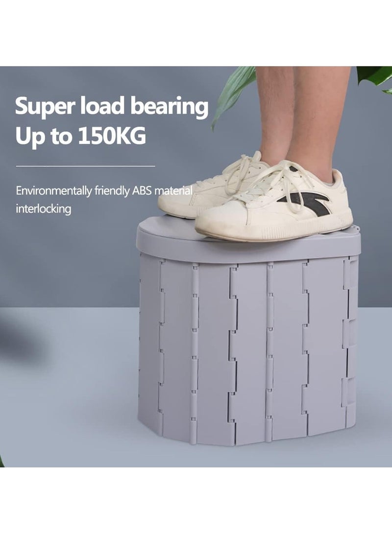 Portable Folding Toilet Upgrade Camping Toilet Potty Car Toilet Portable Potty For Adults Portable Potty Travel Toilet Commode Bucket Toilet For Camping Hikingtrips Construction Sites  - Image 5