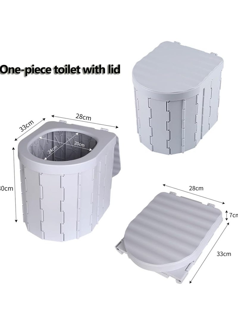 Portable Folding Toilet Upgrade Camping Toilet Potty Car Toilet Portable Potty For Adults Portable Potty Travel Toilet Commode Bucket Toilet For Camping Hikingtrips Construction Sites  - Image 3