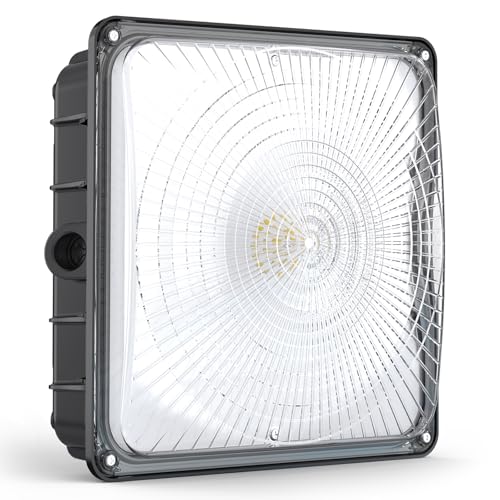 HYPERLITE LED Canopy Light 45W: 6300LM 5000K Daylight - 120-277V LED Canopy Lights Outdoor IP65 Waterproof for Workshop Carport Entrance - 1 Pack - Image 1