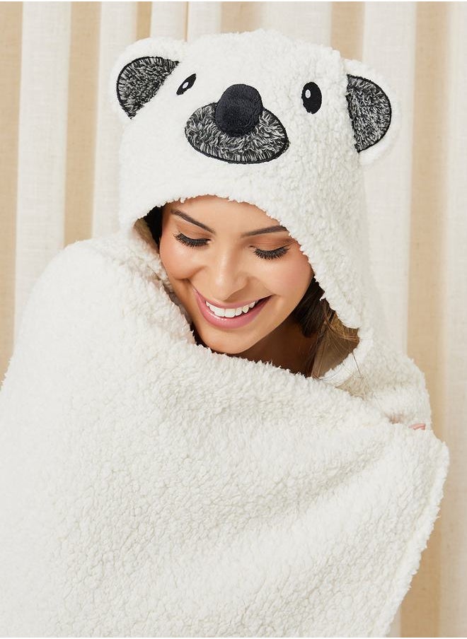 Styli - Fleece Borg Bear Hooded Blanket Robe - Image 1