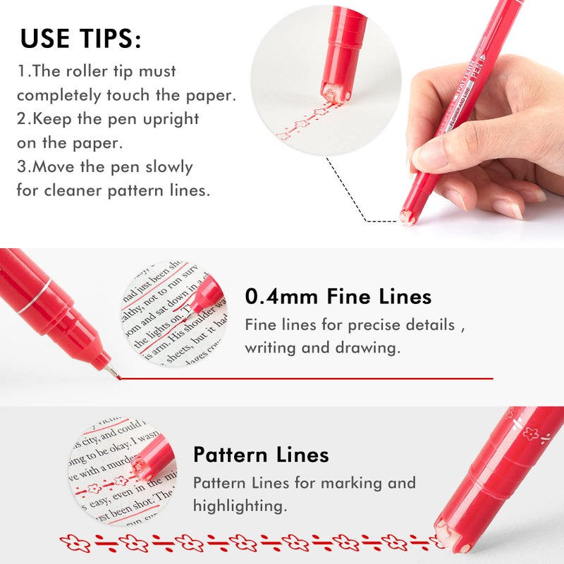 AOROKI 12 Colored Curve Highlighter Pen Set, 10 Different Shapes Dual Tip Markers Cool Pens for Journal Planner Scrapbook Art Office School Supplies for Kids Adults Journaling Drawing Note Taking - Image 3