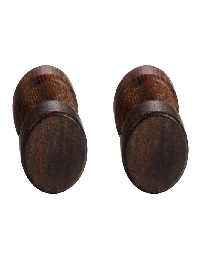 Cupimatch Vintage Wood Stud Earrings Piercing Ear Plugs Barbell Tunnel Fake Gauge Earrings 16G for Men Women for Mothers Day - Image 1
