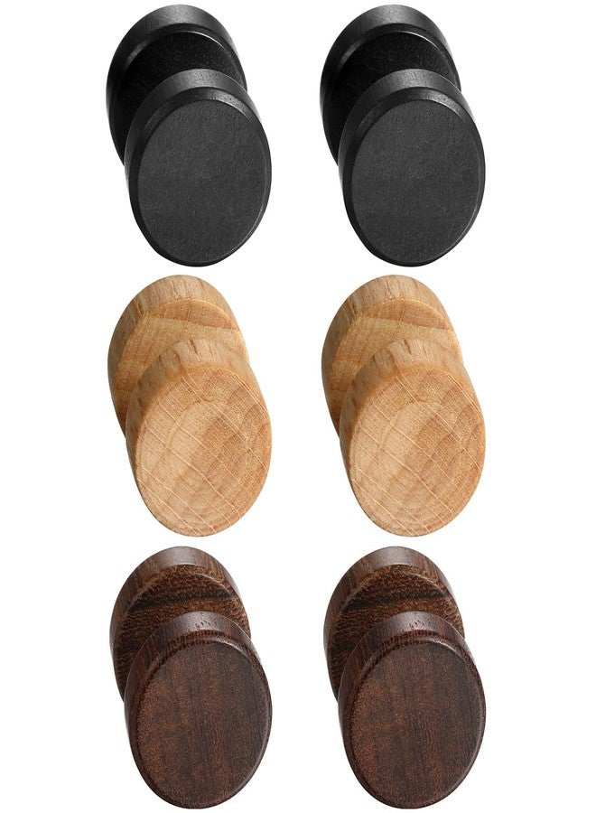 Cupimatch Vintage Wood Stud Earrings Piercing Ear Plugs Barbell Tunnel Fake Gauge Earrings 16G for Men Women for Mothers Day - Image 2