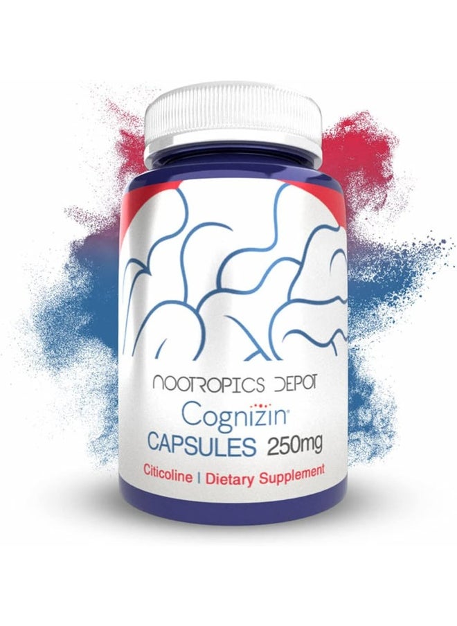 Nootropics Depot - Cognizin Citicoline Capsules | 60 Count | Choline Supplement | Brain Health Supplement | Regulates Memory And Cognitive Function | Supports Attention, Focus And Recall - Image 1