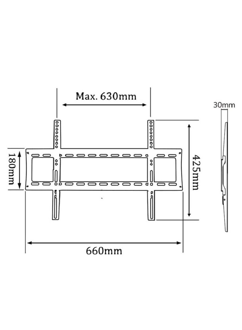 Fixed TV Wall Mount Universal, TV Stand/Television Stands for Most 32-82 inch TVs ,TV Mounting Bracket VESA 600X400 mm Up to 50kg,Fits LED LCD OLED Flat Curved Screen TVs - Image 4