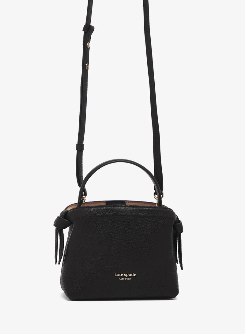 Logo Detail Zip Through Top Handle Satchel