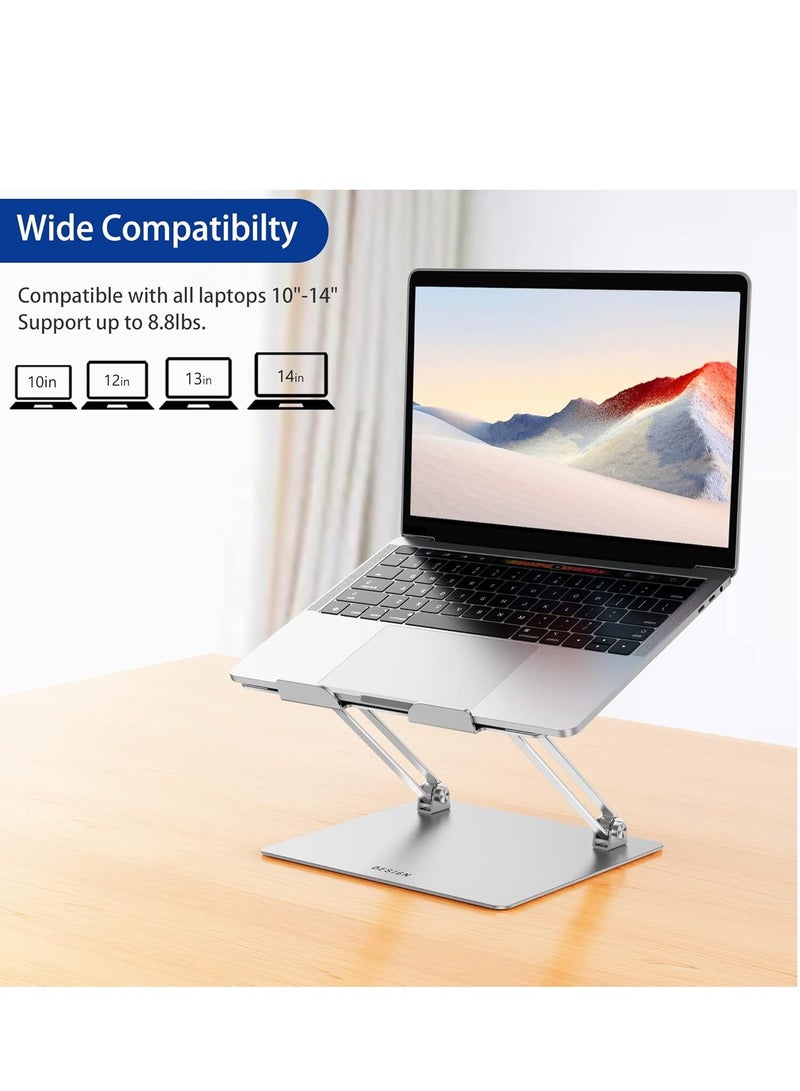 Aluminum Laptop Stand Comfortable Adjustable Notebook Computer Riser Compatible with MacBook Air Pro Dell Watch Lenovo and All 11-17 Inch Aluminum  - Image 4