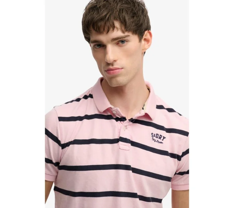 Superdry Vintage Stripe Jersey Polo Shirt