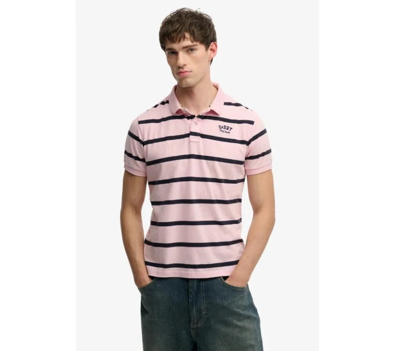 Superdry Vintage Stripe Jersey Polo Shirt