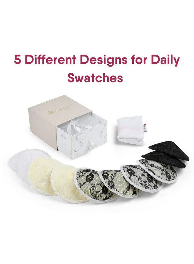 NatureBond Reusable Nursing Pads. Set of 10 Nipple Pads for Breastfeeding, Breathable Breast Pads for Breastfeeding with Wash Bag & Box, Viscose Made from Bamboo - Image 4