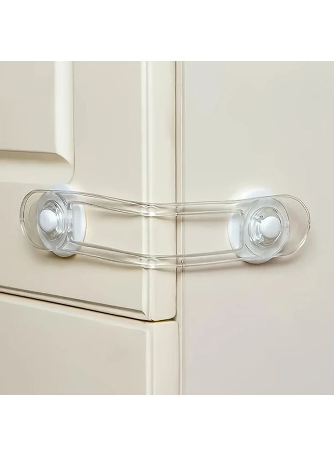 10pcs Multi Functional Safety Hasps Anti Pinch Drawer Locks Soft Strap Toilet Lock - Image 4