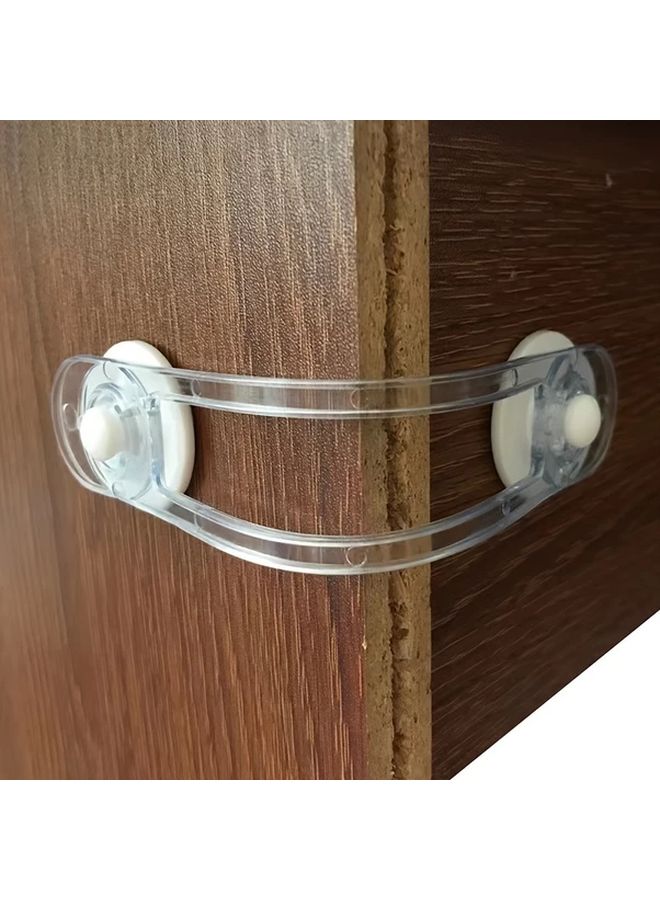 10pcs Multi Functional Safety Hasps Anti Pinch Drawer Locks Soft Strap Toilet Lock - Image 2