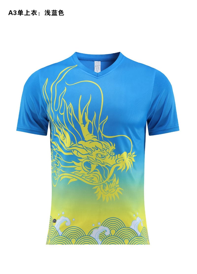 Dragon Boat Clothing, Dragon Boat Clothing, Short-Sleeved Suit, Dragon Pattern Dragon Boat Racing Performance Clothing, Team Uniform, Competition Training Clothing - Image 5