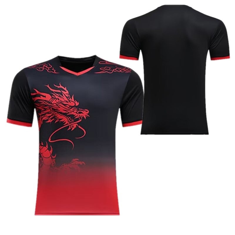 Dragon Boat Clothing, Dragon Boat Clothing, Short-Sleeved Suit, Dragon Pattern Dragon Boat Racing Performance Clothing, Team Uniform, Competition Training Clothing - Image 1