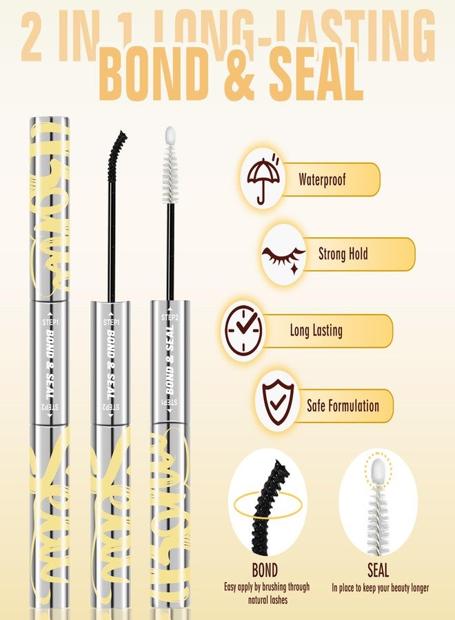 LANKIZ Lash Bond and Seal Cluster Lash Glue for Eyelash Clusters, Waterproof Eyelash Glue for DIY Lash Extension, Long Lasting 72H Super Hold Black Lash Adhesive for Beginners(10ML) - Image 2