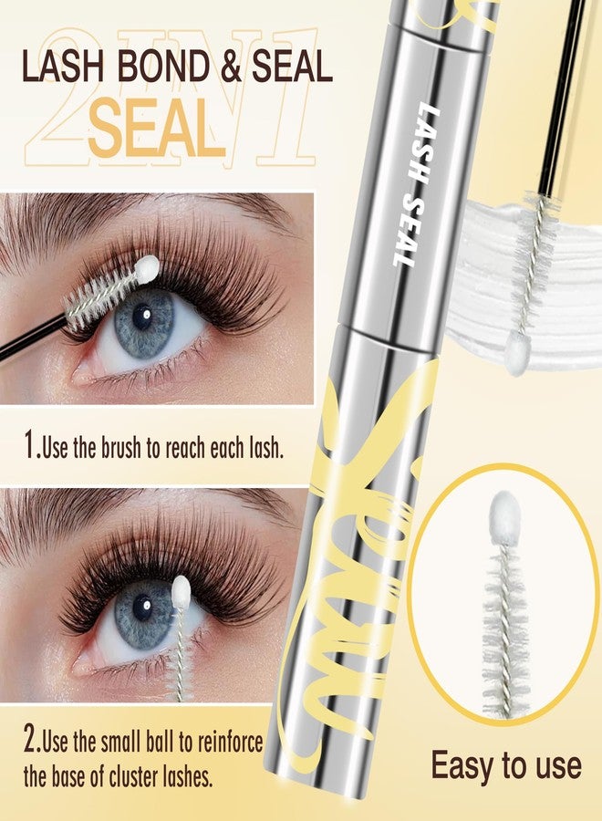 LANKIZ Lash Bond and Seal Cluster Lash Glue for Eyelash Clusters, Waterproof Eyelash Glue for DIY Lash Extension, Long Lasting 72H Super Hold Black Lash Adhesive for Beginners(10ML) - Image 4