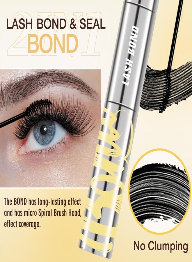 LANKIZ Lash Bond and Seal Cluster Lash Glue for Eyelash Clusters, Waterproof Eyelash Glue for DIY Lash Extension, Long Lasting 72H Super Hold Black Lash Adhesive for Beginners(10ML) - Image 3