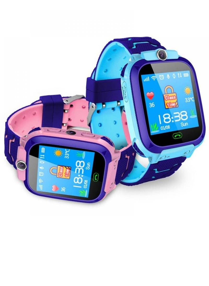 XO - Ultra-thin Waterproof Kids Tracker Phone Call For Boys Girls Sport Smart Watch Pink - Image 1