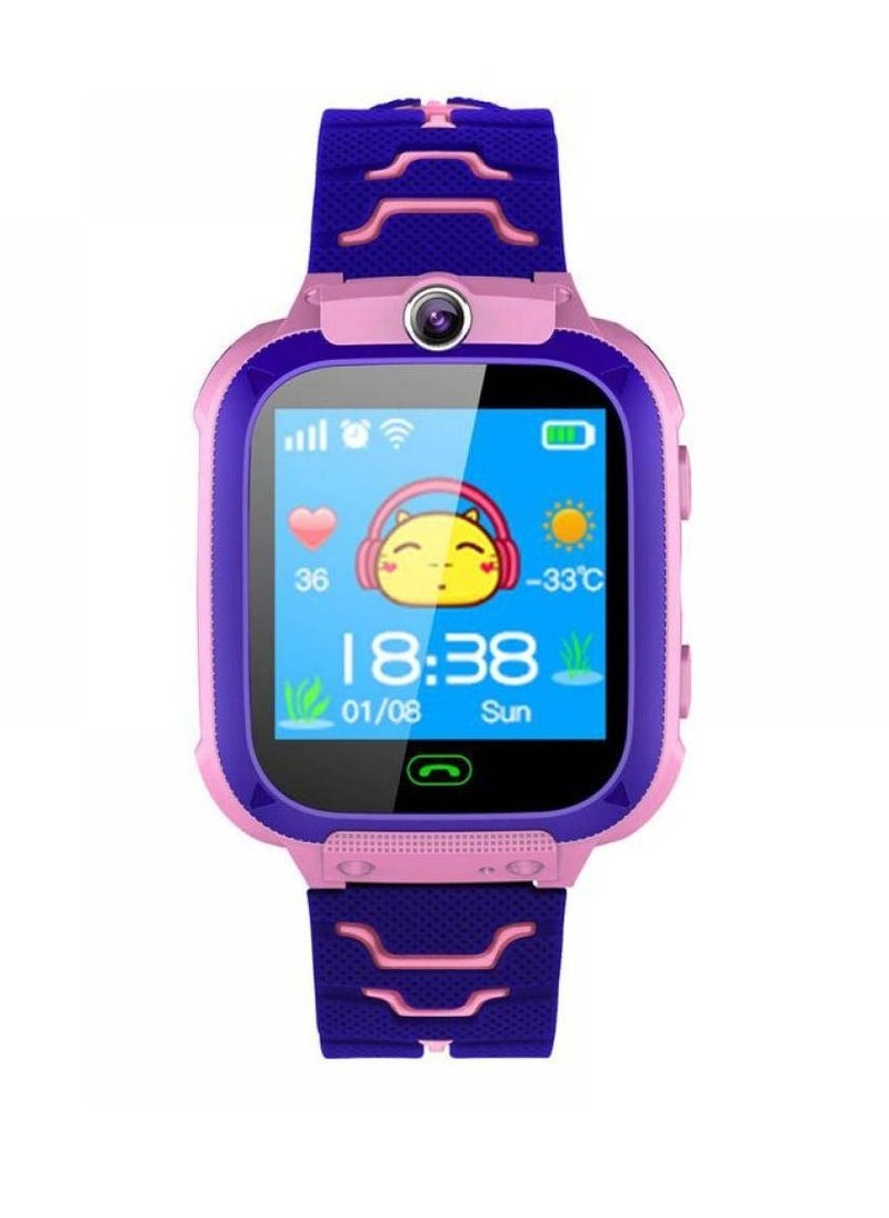 XO - Ultra-thin Waterproof Kids Tracker Phone Call For Boys Girls Sport Smart Watch Pink - Image 1