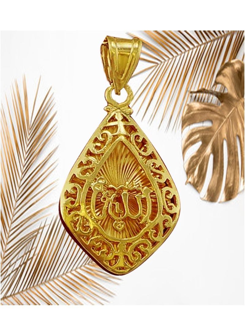 DubaiGallery - Fashion Jewelry Highly craftsmanship New Arabic Muslim Islamic Allah Gold Plated Pendant Necklace Jewelry Ramdan Gift - Image 1